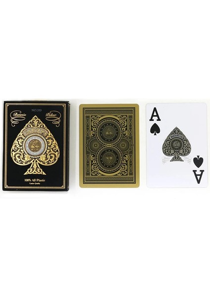 Altın Tarzı Yüksek Li Poker Kartları Plastik Oyun Kartları Altın Poker Texas Hold'em Banker Pvc Poker Su Geçirmez Lüks Kumar Poker Parçaları (Yurt Dışından) indirimleri