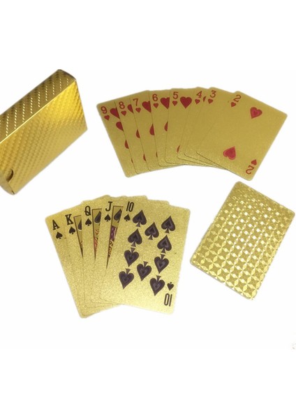 Altın Tarzı Altın Folyo Oyun Kartları Plastik Suya Dayanıklı Siyah Poker Kamp Takımı Oyunu Açık Takım Etkinlikleri Için Plaj Havuzu Oyun Ekipmanları (Yurt Dışından) fırsatları
