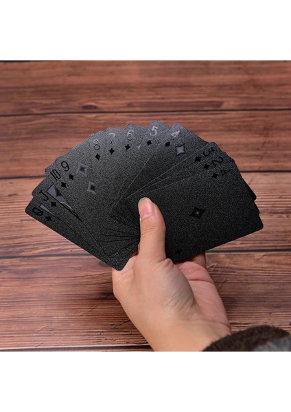 Açık Gri Tarzı Yüksek 1 Takım Altın Oyun Kartları Poker Oyun Destesi Altın Folyo Poker Seti Plastik Sihirli Kart Su Geçirmez Kartlar Sihirli (Yurt Dışından)