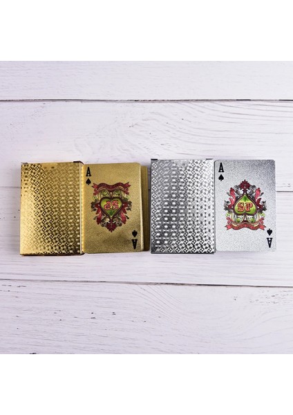 Altın Tarzı Yüksek Li Altın Folyo Kaplama Poker Kartı Aile Oyunlarıyla Tanışın Altın Folyo Oyun Kartları Texas Hold'em Poker Komik 1 Set (Yurt Dışından) modelleri