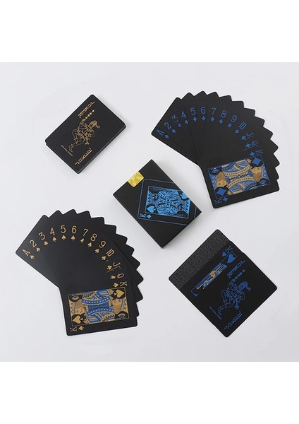 PKP-0003-4-İKI Renk Stili Su Geçirmez Siyah Oyun Kartları Li Plastik Pvc Oyun Kartları Takım Elbise Sihirli Hileler Aracı Yaratıcı Poker Hediye Kutusu Dayanıklı (Yurt Dışından)