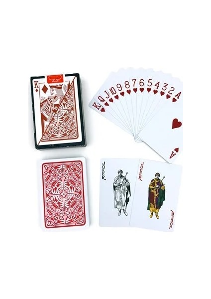 2 Kırmızı Stil 2 Takımlot Yeni Yüksek Li Bakara Texas Hold'em Plastik Iskambil Kartları Su Geçirmez Köprü Poker Kartları Masa Oyunu 2.28*3.46 Inç (Yurt Dışından)