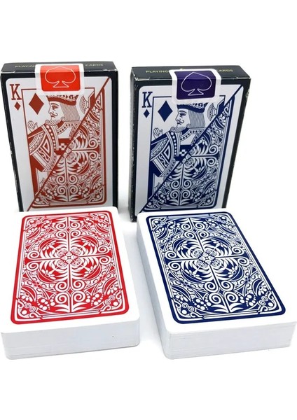 2 Kırmızı Stil 2 Takımlot Yeni Yüksek Li Bakara Texas Hold'em Plastik Iskambil Kartları Su Geçirmez Köprü Poker Kartları Masa Oyunu 2.28*3.46 Inç (Yurt Dışından) fiyatları