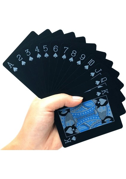 Mavi Stil 24 K Altın Oyun Kartı Poker Oyun Destesi Altın Yaprak Poker Takımı Plastik Sihirli Su Geçirmez Kart Destesi Sihirli Su Hediye Koleksiyonu (Yurt Dışından)