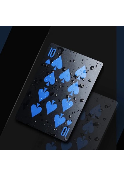 Mavi Stil 24 K Altın Oyun Kartı Poker Oyun Destesi Altın Yaprak Poker Takımı Plastik Sihirli Su Geçirmez Kart Destesi Sihirli Su Hediye Koleksiyonu (Yurt Dışından)