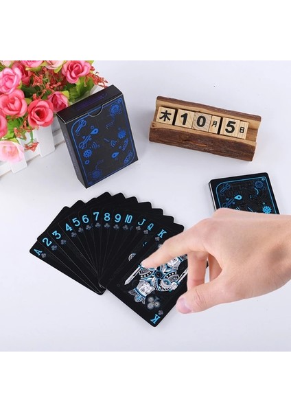 A5KC Poker Plastik Su Geçirmez Iskambil Kartları Masa Oyunu Yıkanabilir Karikatür Destesi Kartları Poker Profesyonel Destesi (Yurt Dışından)