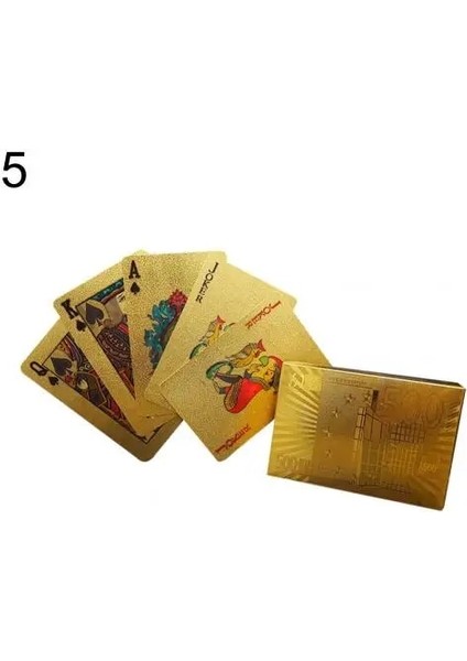 No.5 Tarzı Et Waterproof Us Dollar Pattern Poker Table Game Playing Card Collection Poker Table Game Playing Card Poker Collection (Yurt Dışından)