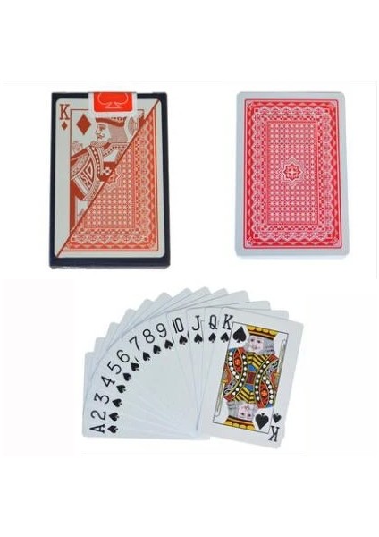 6939 Kırmızı Stil 1 Deckvc Oyun Kartları Su Geçirmez Oyun Kartları Plastik Poker Kartları Poker Destesi Beyaz Altın Poker Kartları 58*88MM Kartlar (Yurt Dışından)
