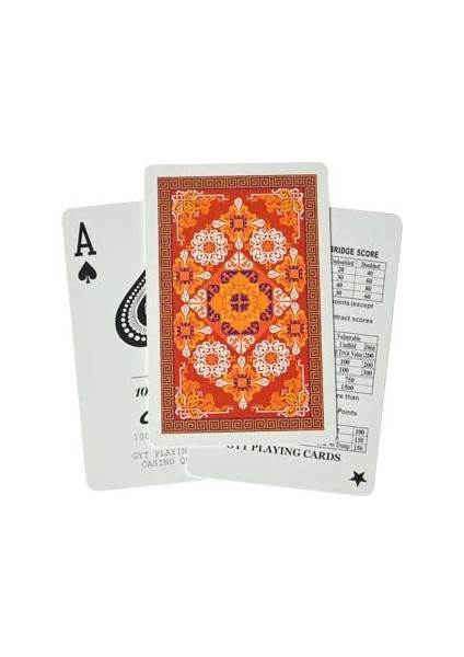NO955 Turuncu Tarzı Jıayı Texas Holdem 100% Plastik Pvc Iskambil Oyunu Poker Kartları Su Geçirmez ve Donuk Cila Gyt Masa Oyunları Poker (Yurt Dışından)