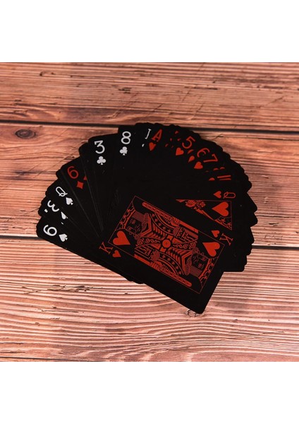 No.8 Stili Su Geçirmez Oyun Kartları Plastik Kartlar Koleksiyonu Black Diamond Poker Kartları Yaratıcı Hediye Standart Oyun Kartları Poker (Yurt Dışından)