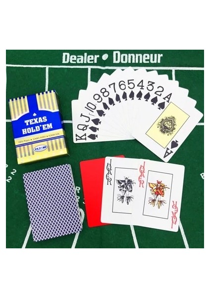2 Mavi Stil 2 Setlot Üst Sınıf Çift Buzlu Bakara Texas Hold'em Kraliyet Poker Kartı Lazer Kutusu Su Geçirmez Plastik Iskambil Kartları Masa Oyunu (Yurt Dışından)
