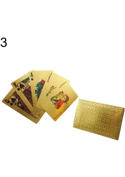 No.3 Tarzı Et Iskambil Kartları Su Geçirmez Abd Doları Desen Poker Masa Oyunu Oyun Kartı Koleksiyonu Dro Altın Kart Oyunu (Yurt Dışından)
