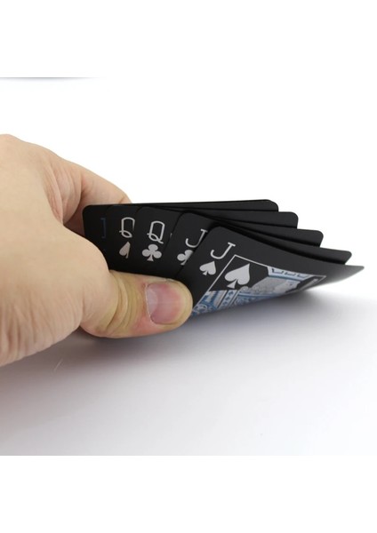 Siyah Stil Li Plastik Pvc Poker Suya Dayanıklı Siyah Oyun Kartları Yaratıcı Hediye Dayanıklı Poker (Yurt Dışından) fırsatları