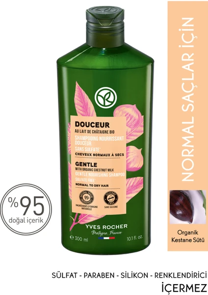 Yves Rocher Normal/kuru Saçlar Için (Doucer) Besleyici Kolay Tarama Şampuanı - Sülfatsız & Tuzsuz &