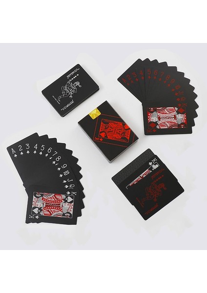 PKP-0003-1 Tarzı Vc Suya Dayanıklı Saf Kara Sihirli Kutu Dolu Plastik Oyun Kartları, Sihirli Hileler Aracına Uygun 88MM * 63MM Yetişkin Poker Oyunları Kartı (Yurt Dışından)