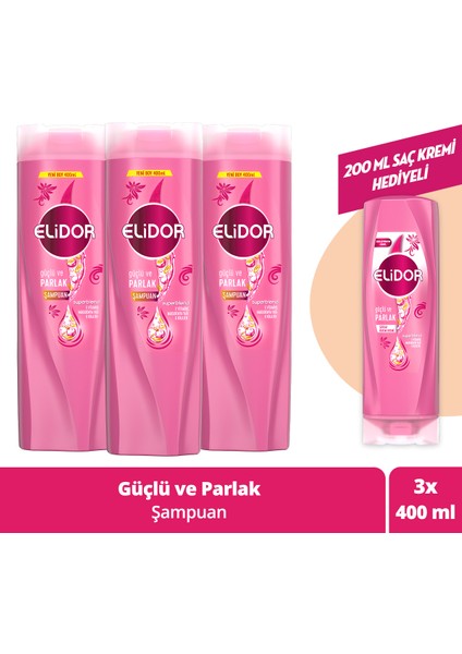 Superblend Saç Bakım Şampuanı Güçlü ve Parlak 400 ml X3