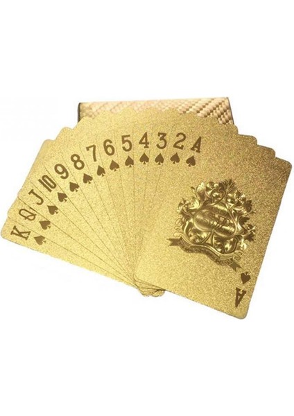 Siyah Stil Su Geçirmez Altın Folyo Poker Kartları Yaratıcı Siyah Altın Toplu Oyun Kartları Elmas Poker Kartları + 7 Taraflı Set Şeffaf Zar (Yurt Dışından) indirimleri