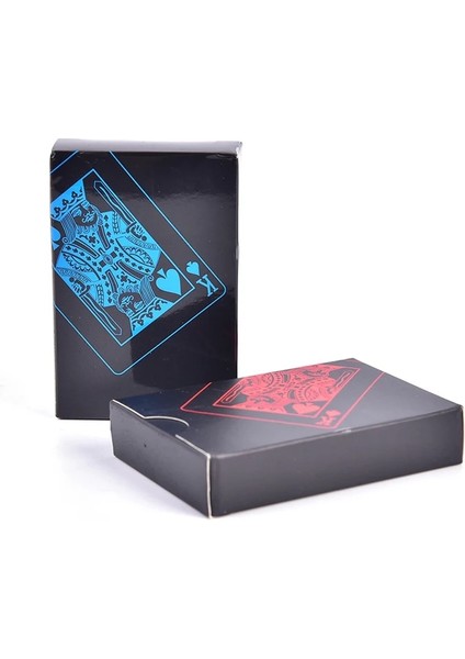 Mavi Stil Poker Suya Dayanıklı Siyah Oyun Kartları Yaratıcı Hediye Dayanıklı Poker Pvc Plastik Oyun Kartları Poker Siyah Oyun Kartları Masa Oyunu (Yurt Dışından) fırsatları