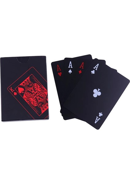 Gümüş Tarzı ile Kırmızı Klasik Sihirli Hileler Aracı Saf Kara Sihirli Kutu Paketlenmiş Li Su Geçirmez Pvc Plastik Oyun Kartları Yaratıcı Hediye Dayanıklı Poker (Yurt Dışından)