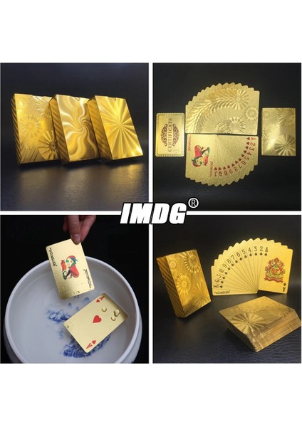 Işın Stili Yeni Altın Doğrusal Desen Altın Oyun Kartları Suya Dayanıklı Petpvc Plastik Poker (Yurt Dışından) fiyatları