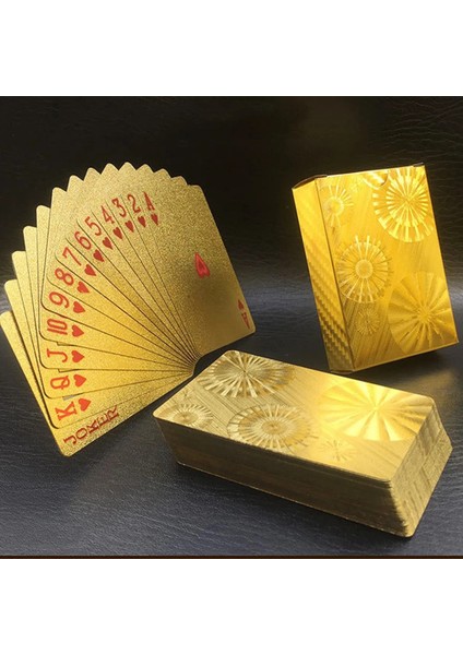 Işın Stili Yeni Altın Doğrusal Desen Altın Oyun Kartları Suya Dayanıklı Petpvc Plastik Poker (Yurt Dışından) fırsatları