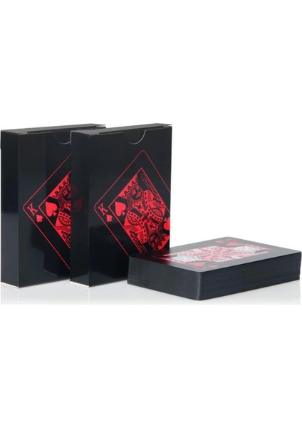 Mavi Gümüş Tarzı Plastic Playing Cards Waterproof Golden Poker Black Collection Black Diamond Poker Cards Hot Gift Standard Playing Cards (Yurt Dışından) indirimleri