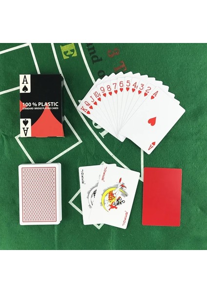 2kırmızı Stil Easytoday ve Suya Dayanıklı Pvc Poker Kartları Kırmızı ve Mavi Eğlence Bakara Oyun Kartları Texas Hold'em Poker Oyunları (Yurt Dışından) modelleri