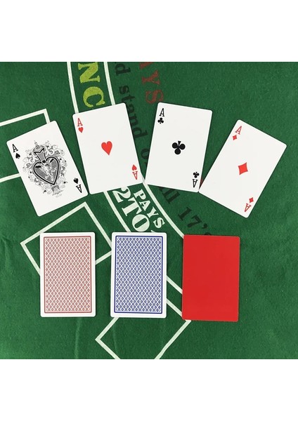 2kırmızı Stil Easytoday ve Suya Dayanıklı Pvc Poker Kartları Kırmızı ve Mavi Eğlence Bakara Oyun Kartları Texas Hold'em Poker Oyunları (Yurt Dışından) indirimleri