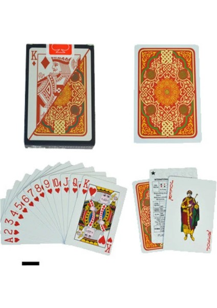 E-Kırmızı Tarzı 100% Pvc Yeni Desen Plastik Su Geçirmez Yetişkin Iskambil Kartları Oyunu Poker Kartları Masa Oyunları 58*88MM Kartlar Poker Kartları (Yurt Dışından)