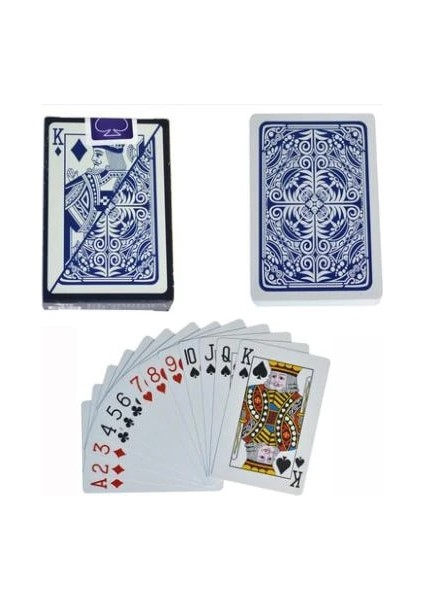 5735 Mavi Stil 1 Deckvc Oyun Kartları Su Geçirmez Oyun Kartları Plastik Poker Kartları Poker Destesi Beyaz Altın Poker Kartları 58*88MM Kartlar (Yurt Dışından)