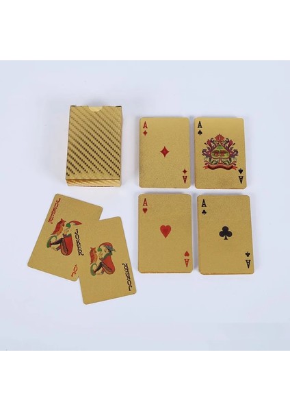 1 Takım Eur Kart Stili Altın Folyo Poker Seti Altın Oyun Kartları Destesi Sihirli Kartlar Seti 24K Altın Plastik Folyo Pokerler Dayanıklı Su Geçirmez Kartlar (Yurt Dışından) indirimleri