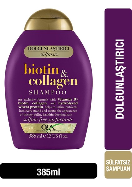 Biotin & Collagen Full Dolgunlaştırıcı ve Uzatıcı Şampuan 385 ml