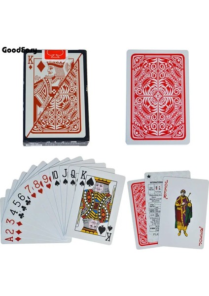 NO.5735 Kırmızı Stil 100% Pvc Poker Kartları Su Geçirmez Texas Hold'em Oyun Kartları Black Jack Plastik Oyun Kartı Poker Oyun Masası Oyun Kartı Dro (Yurt Dışından)