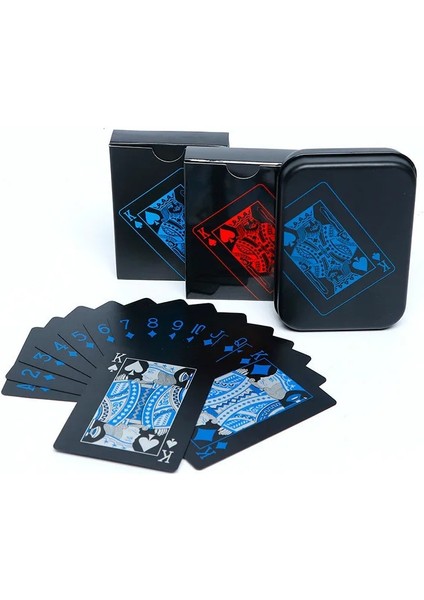 Mavi Pvc Tarzı Li Su Geçirmez Pvc Plastik Oyun Kartları Seti Trend Güverte Poker Klasik Sihirli Hileler Aracı Saf Kara Sihirli Kutu Dolu (Yurt Dışından) fırsatları