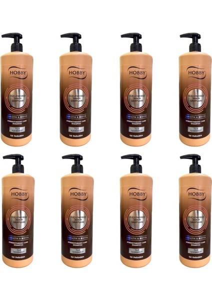 Hooby Keratin & Biotin Tuzsuz Şampuan 1000 ml x 8 Adet