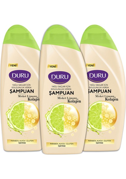 Misket Limonu&kolajen Yağlı Saçlar Için Şampuan 3X500 ml