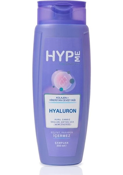 Hyaluron Kuru Cansız Saçlar Için Sülfatsız Parabensiz Şampuan