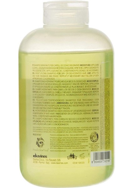 Professional Momo For Dry Hair Moisturising And Strengthening Natural Vegan Shampoo 250 ml