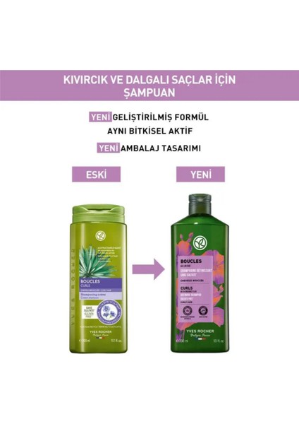 Yves Rocher Bukle Belirginleştirici Şampuan - Kıvırcık ve Dalgalı Saçlar / Boucles Organik Keten ve