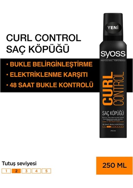 Profesyonel Saç Köpüğü - Curl Control- Bukle Belirginleştirici Köpük 250 ml / 48 Saat Bukle K fiyatları