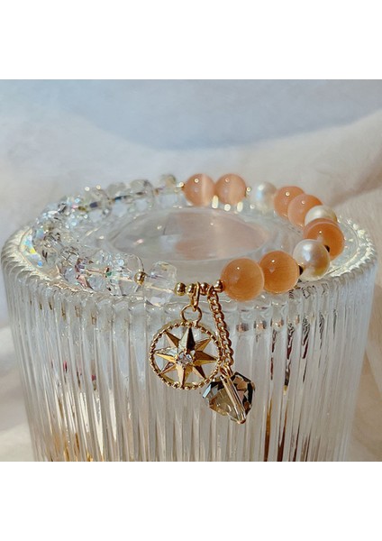 Mavi Beyaz Ateş Opal / Mistik Temizle Kristal Kadınlar Için Bilezikler 18K Beyaz Altın Kaplama Büyük Yuvarlak Veya Oval Şekil Taşlar Bilezik Takı Hediyeler (Yurt Dışından) fiyatları