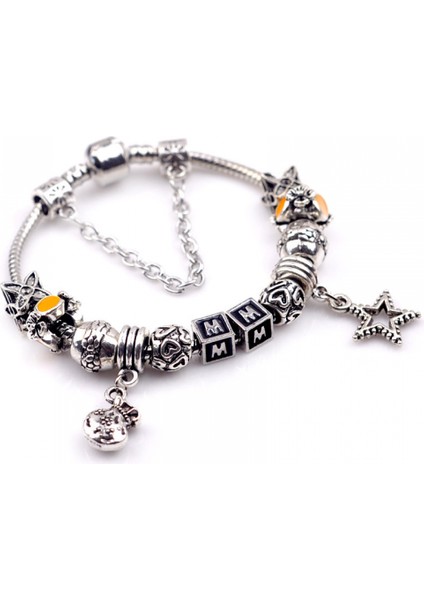 Kadın Bileklik, Harf/sayısal Kolye Yılan Zincir Hazine Kutusu Tokalı Bileklik Onun Için En Iyi Hediye (Boyut: 18CM) (Yurt Dışından)