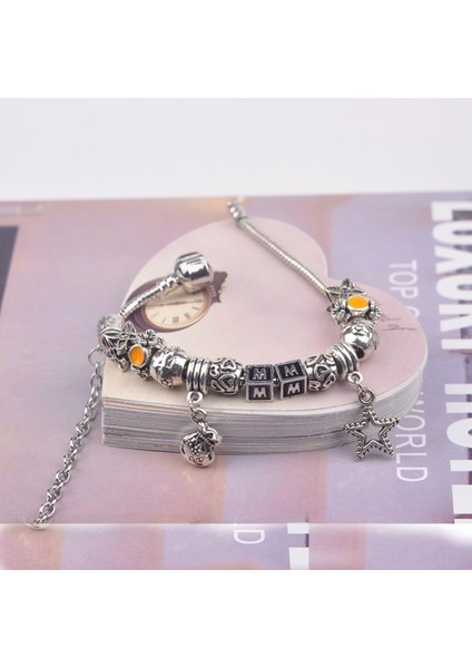 Kadın Bileklik, Harf/sayısal Kolye Yılan Zincir Hazine Kutusu Tokalı Bileklik Onun Için En Iyi Hediye (Boyut: 18CM) (Yurt Dışından) modelleri