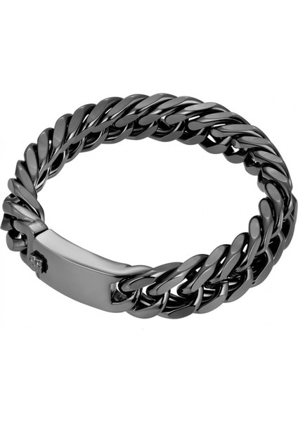 Erkek Paslanmaz Çelik Çift Franco Zincir Bileklik (Yurt Dışından)
