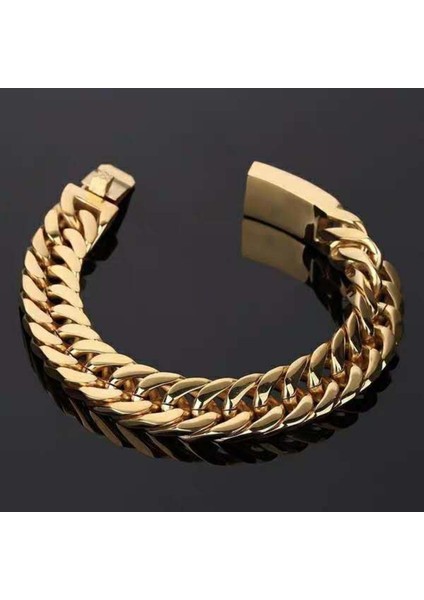 Erkek Paslanmaz Çelik Çift Franco Zincir Bileklik (Yurt Dışından) fırsatları