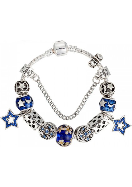 Kadın Charm Bileklik, Pentagram Kolye Boncuklu Yılan Kemik Zinciri, Hazine Kutusu Toka Bileklik, Çoğu Bileğe Uygun, Kadınlar Için En Iyi Tatil Hediyeleri (Boyut: 17CM) (Yurt Dışından)