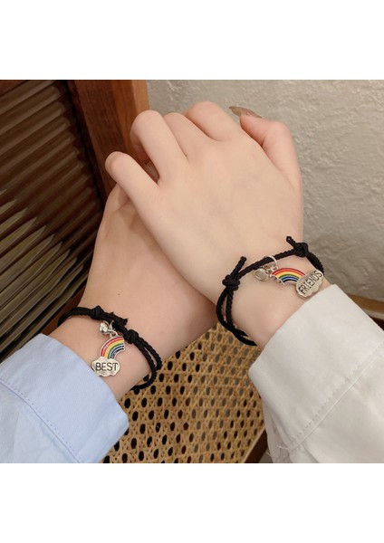 En Iyi Arkadaşı Bilezikler 2 Eşleşen Ayarlanabilir Kordon Bilezik Için Bff Dostluk Ilişki Erkek Arkadaşı Kız Arkadaşı Sevgililer Hediye (Yurt Dışından)