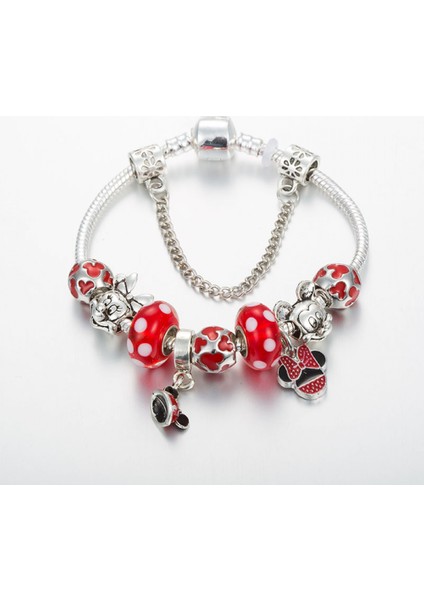 Kadın Charm Bileklik, Kırmızı Kristal Boncuklu Yılan Kemik Zinciri, Hazine Kutusu Tokalı Bileklik, Çoğu Bileğe Uygun, Kadınlar Için Sevgililer Günü Hediyeleri (Boyut: 17CM) (Yurt Dışından) modelleri