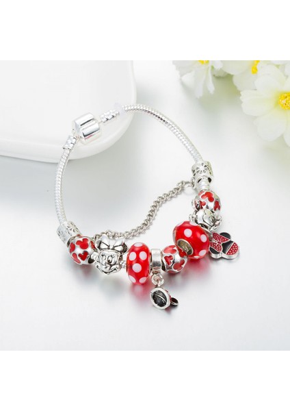 Kadın Charm Bileklik, Kırmızı Kristal Boncuklu Yılan Kemik Zinciri, Hazine Kutusu Tokalı Bileklik, Çoğu Bileğe Uygun, Kadınlar Için Sevgililer Günü Hediyeleri (Boyut: 17CM) (Yurt Dışından) fırsatları
