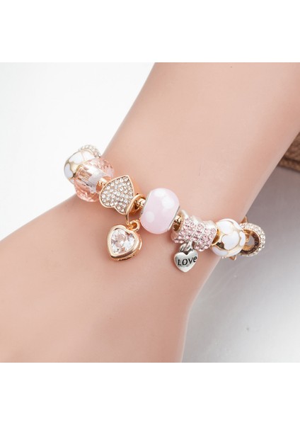 Kadın Charm Bileklik, Kalp Kolye Boncuklu Yılan Kemik Zinciri, Hazine Kutusu Toka Bileklik, Çoğu Bileğe Uyuyor, Onun Için En Iyi Hediye (Boyut: 18CM) (Yurt Dışından) modelleri